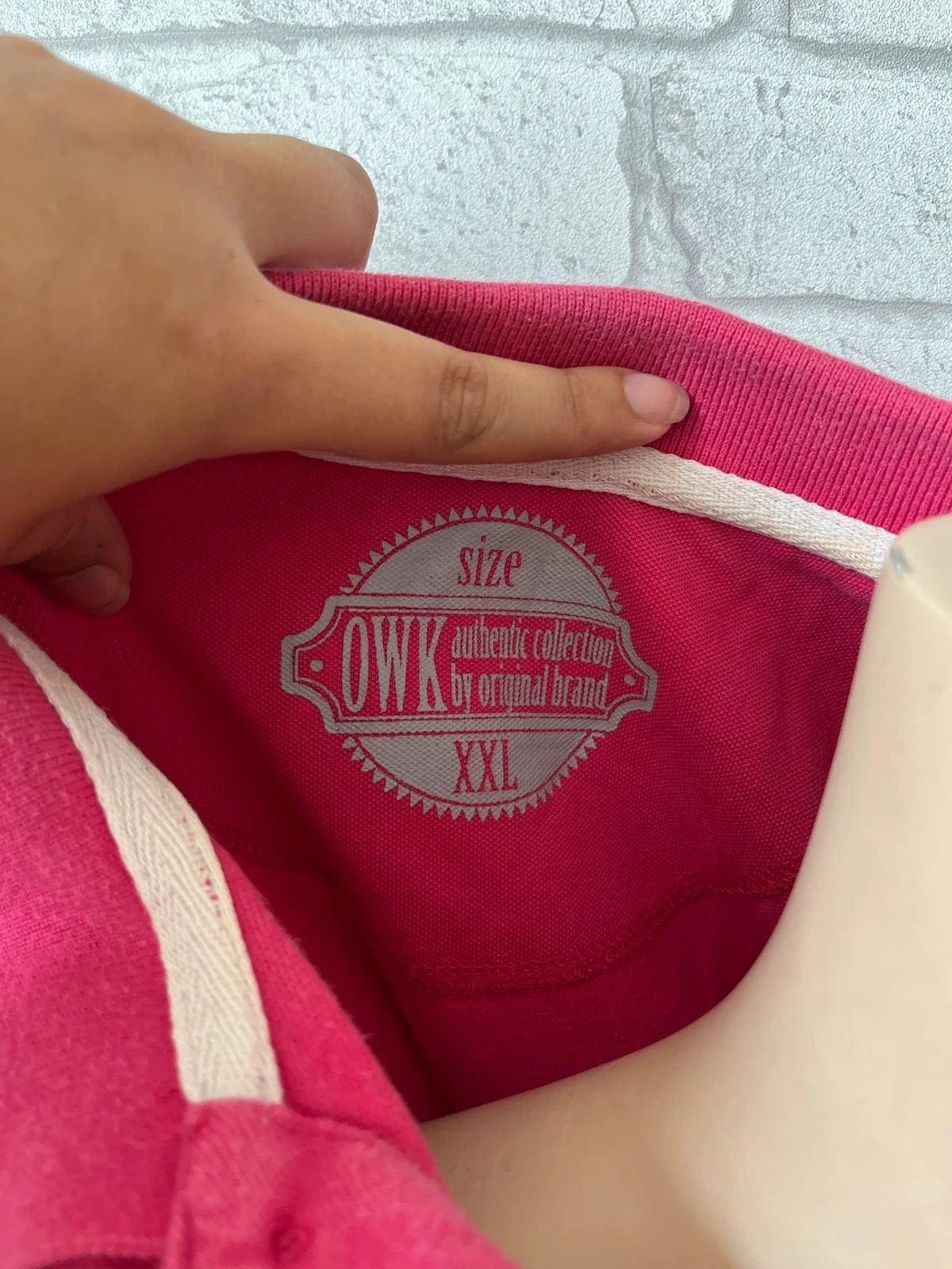 Roze fuchsia polo – Maat 44 – Merk OWK – photo 2